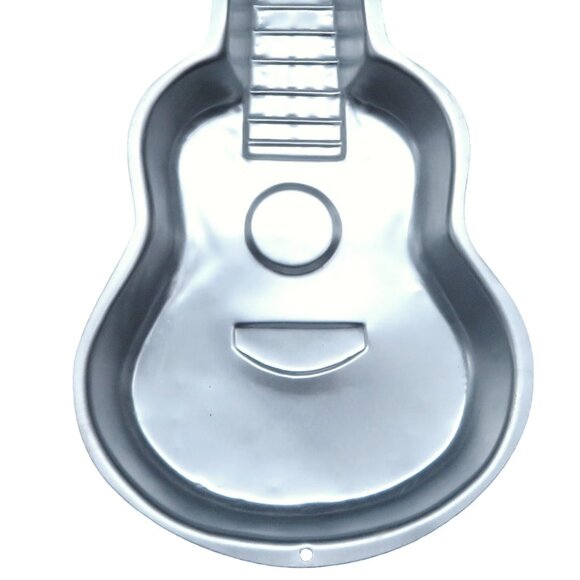 2000 Wilton Guitar Aluminum Music Theme Birthday Cake Pan Mold #2105-570 - Picture 1 of 2